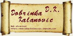 Dobrinka Kalanović vizit kartica